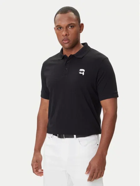 KARL LAGERFELD Polo czarny