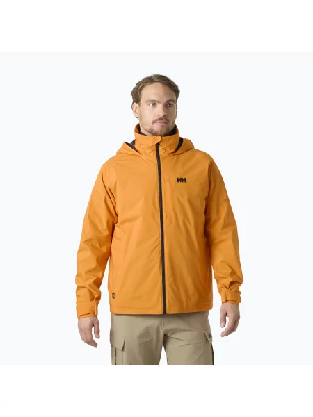 Geacă de navigație pentru bărbați Helly Hansen HP Racing Lifaloft Hood ignite orange portocaliu