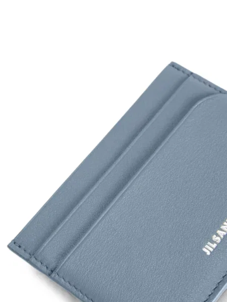 Portofel Jil Sander din piele cu autograf albastru