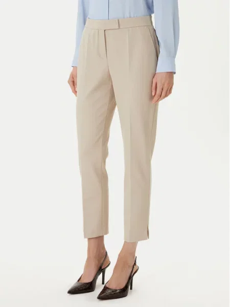 BOSS Hlače iz tkanine Tapria bež