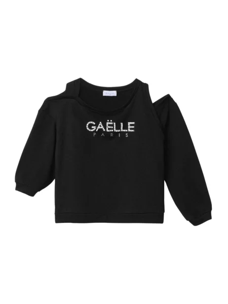 Bluza Gaëlle Paris z długim rękawem asymetryczna czarna
