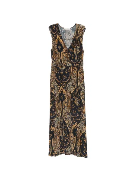 Rochie maxi Ulla Johnson cu imagine cu model paisley albastru