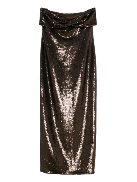 Rochie Roland Mouret cu paiete de costum maro