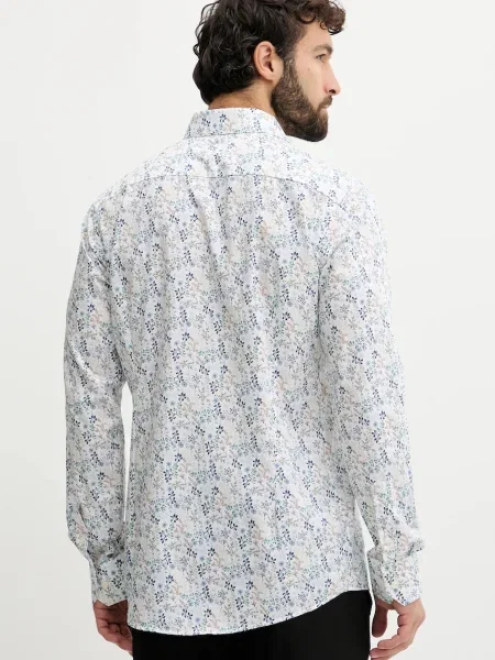 Eton cămașă din cu guler italian slim alb
