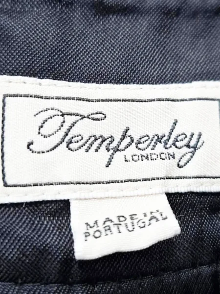 Pantaloni Temperley London cu talie înaltă negru