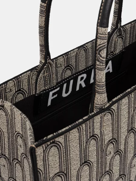 Furla Shopper táska FURLA OPPORTUNITY bőr hozzáadásával bézs