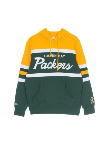 Bluza z kapturem Mitchell & Ness z kapturem zielona