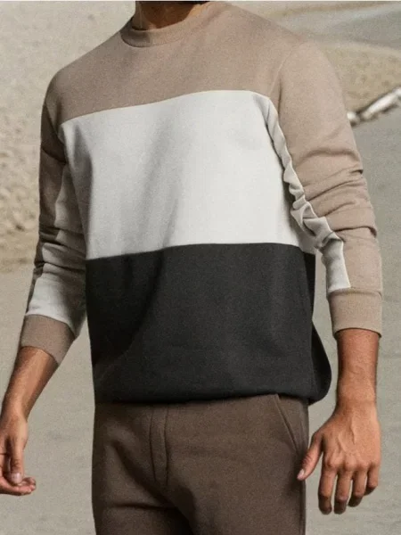 Sinsay Mikina s kulatým výstřihem hnědá