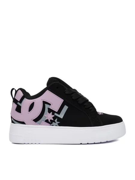 DC Shoes Sneakers EO-COURT GRAFFIK PLATFORM negru