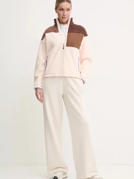 Спортивні штани adidas Originals Femme Galore Wideleg Fleece Pants однотонні бежевий