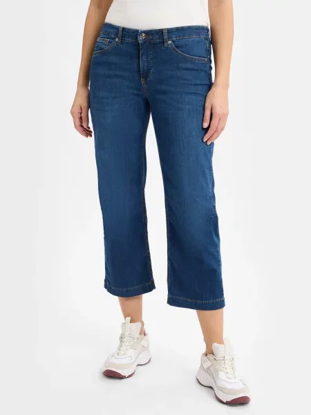 Jeansy kuloty o kroju regular fit z 5 Mac niebieskie