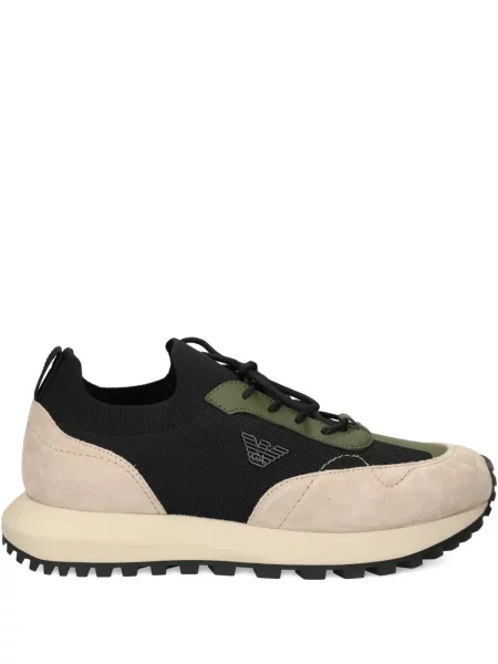 Sneakerși Emporio Armani din piele de căprioară