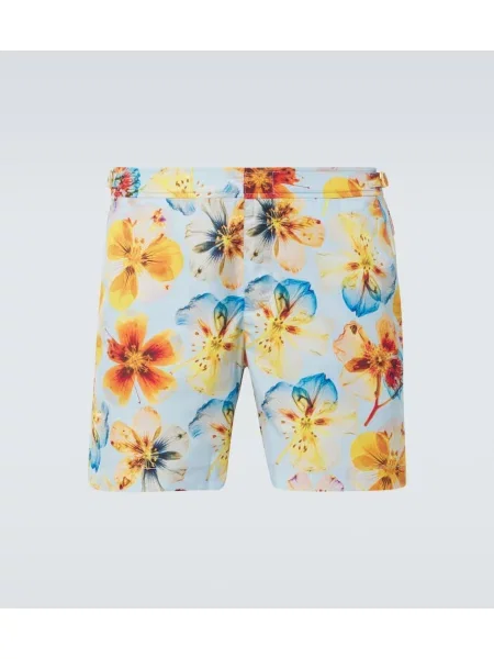 Plavalne hlačke Orlebar Brown s cvetličnim vzorcem rjava