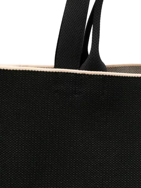 Shopper kabelka Patrizia Pepe s autogramem černá