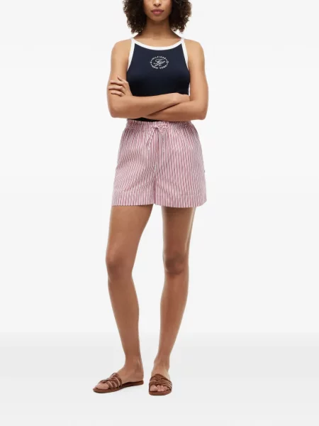 Ριγέ σορτς Tommy Hilfiger με κορδόνι κόκκινο