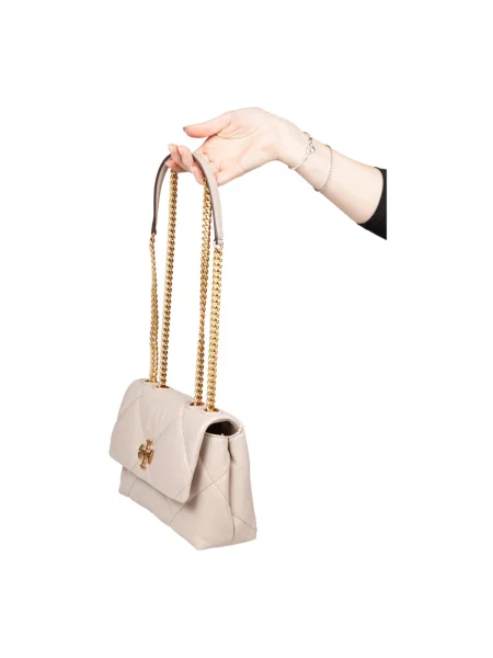 Torebka Tory Burch skórzana szara