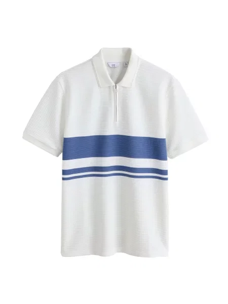 Next Tricou albastru alb