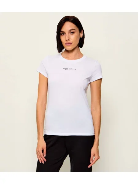 ARMANI EXCHANGE Tricou negru alb
