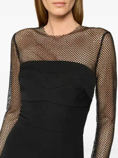 Rochie de seară Genny plasă negru