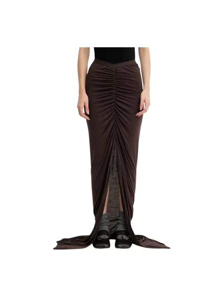 Spódnica maxi Rick Owens brązowa