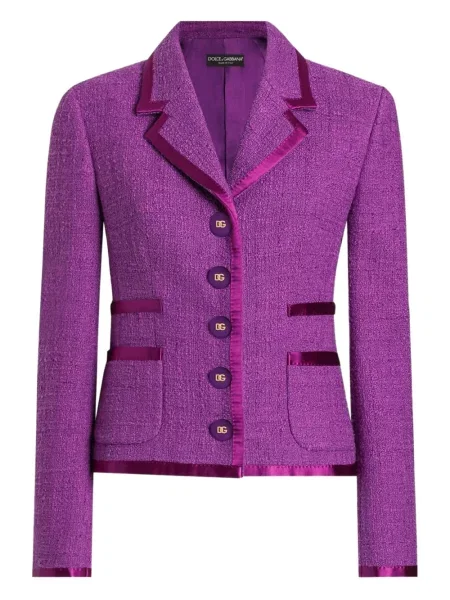 Sacou Dolce & Gabbana din tweed violet