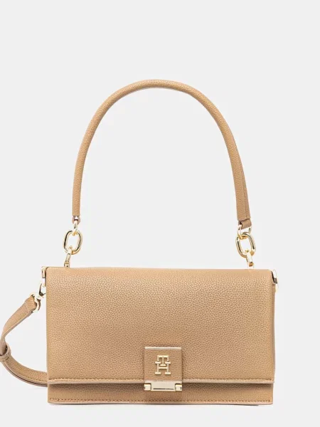 Tommy Hilfiger crossbody kabelka dámska z imitácie kože béžová