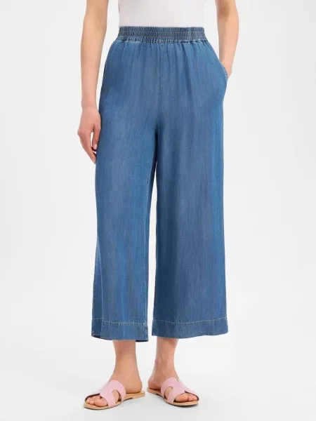 Marie Lund Spodnie jeansowe culottes Kobiety Lyocell 34 niebieski