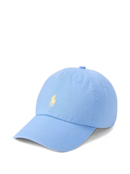Șapcă Polo Ralph Lauren cu broderie din țesătură twill în carouri albastru