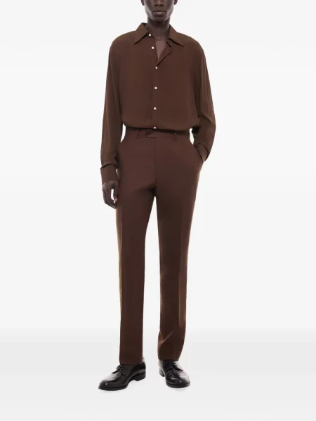 Pantaloni Fursac de lână maro