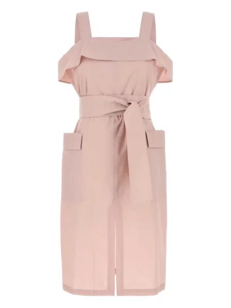 Sukienka midi Weekend Max Mara do kolan garniturowa różowa