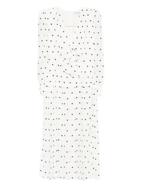 Odgovarati midi haljina Alessandra Rich na točke iznad koljena bijela