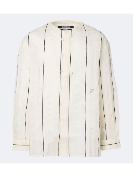 Копринена риза Jacquemus бяло