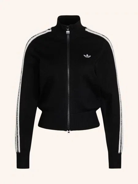 Adidas Originals Pletený Svetr Firebird Originals černá bílá
