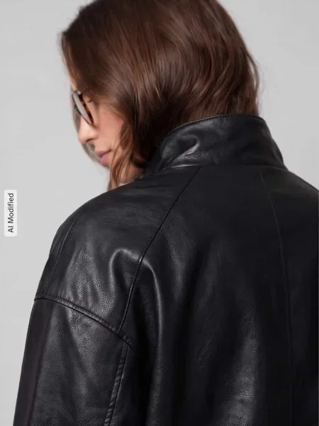 Kurtka bluzonowa w skórzanym wyglądzie krój regular fit model JULIA' Only czarna