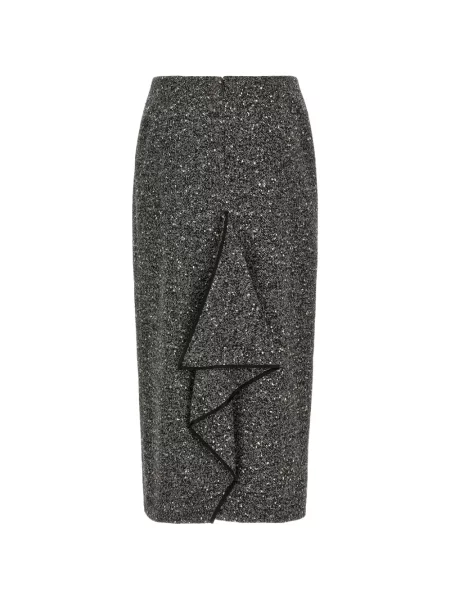 Bouclé fustă Valentino Garavani negru