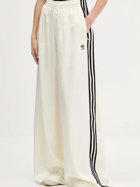 ADIDAS ORIGINALS Nohavice Adicolor čierna / prírodná biela béžová