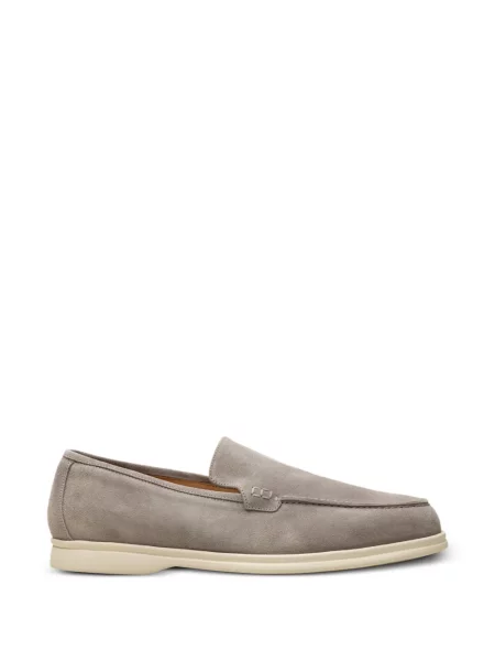 Pantofi loafer Chuckies din piele de căprioară gri