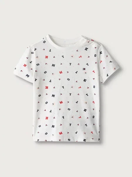 Tommy Hilfiger majica za djecu od pamuka s elastanom bež