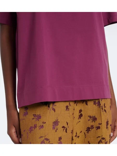 Tricou Dries Van Noten din jerseu roz