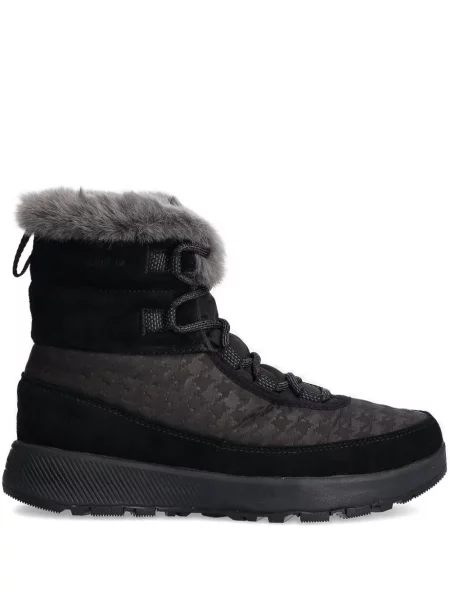 Matlasat botine Columbia negru