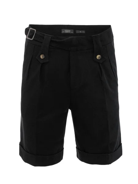 Antioch Kalhoty se sklady v pase černá