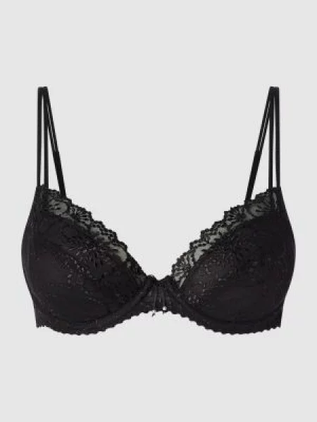 Biustonosz push up z kwiatowej koronki model ‘Jane' Marie Jo czarny