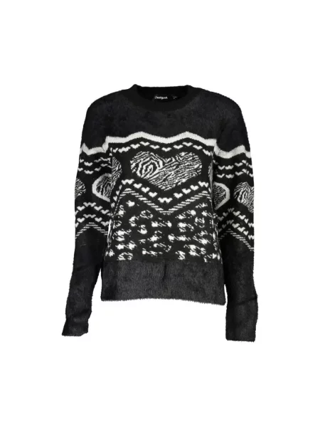 Golf golf Desigual z długim rękawem elegancki czarny