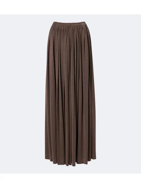 Fusta maxi Max Mara din jerseu maro