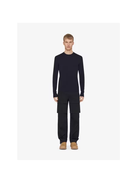 Jedwabny sweter Givenchy niebieski