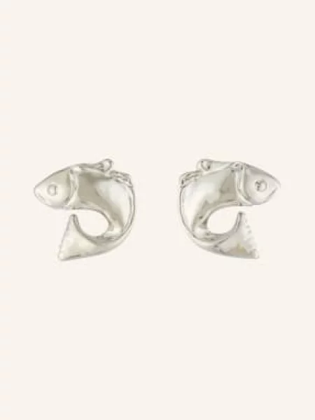 Jacquemus Náušnice Les Boucles Poisson stříbrná