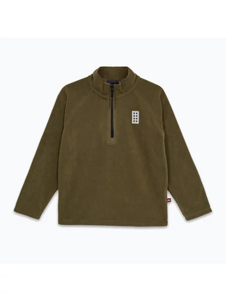 Bluza polarowa dziecięca LEGO Lwsinclair dark khaki zielony