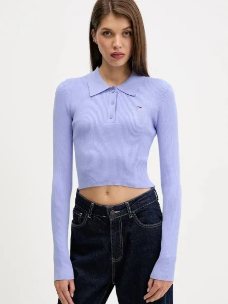 Tommy Jeans pulover violet
