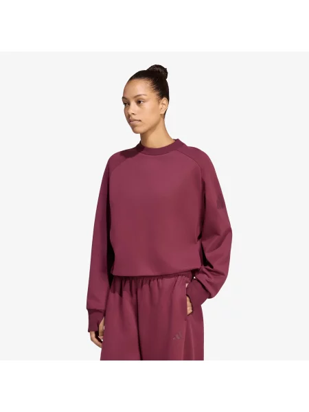 Sweter adidas Soft Lux Winter Knit Sweatshirt Maroon XL