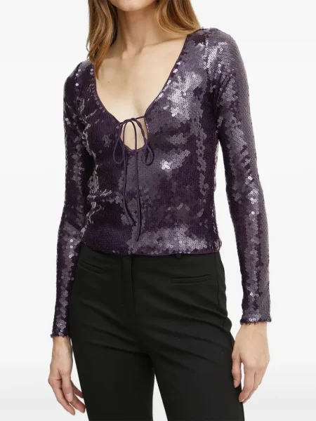 Top Bardot violet